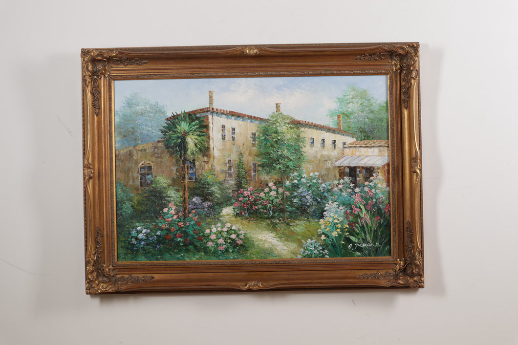 The Villa Oil on Canvas - Signed by Artist