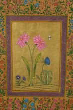 Load image into Gallery viewer, Framed Floral Artwork in Indian Miniature Style – Signed “Viniti”
