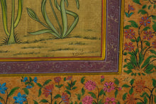Load image into Gallery viewer, Framed Floral Artwork in Indian Miniature Style – Signed “Viniti”
