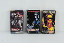 Load image into Gallery viewer, Vintage VHS Lot RoboCop Terminator Terminator 2 Arnold Schwarzenegger Action Movies
