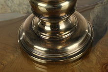 Load image into Gallery viewer, Vintage Brass Table Lamp with Shade – Elegant Turned Design, Cleaned Finish
