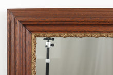 Load image into Gallery viewer, Vintage Dark Oak Mirror with Gold Interior - 28 x 24.5
