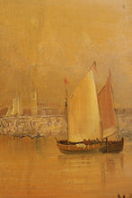 Load image into Gallery viewer, Vintage Dutch Sailboat Painting
