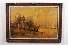 Load image into Gallery viewer, Vintage Dutch Sailboat Painting
