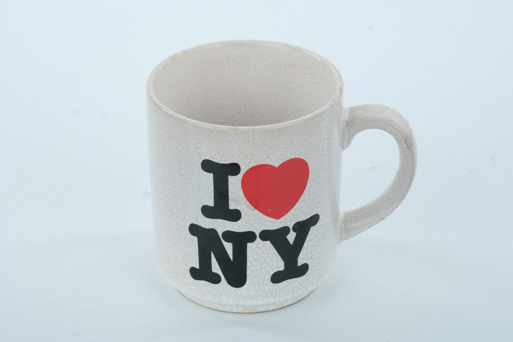 Vintage “I ❤️ NY” Coffee Mug – 3.5” Tall, Crazed Patina Ceramic Souven –  Craze Furniture and Antiques