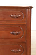 Load image into Gallery viewer, Vintage Mahogany 4-Drawer Chest of Drawers with Rounded Corners
