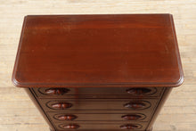 Load image into Gallery viewer, Vintage Mahogany 4-Drawer Chest of Drawers with Rounded Corners
