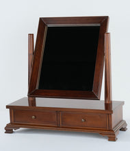 Load image into Gallery viewer, Vintage Mahogany Shaving Mirror with Drawers – Classic Dresser Top Vanity
