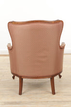 Load image into Gallery viewer, Vintage Rosy Rounded Back Arm Chair - Tufted Back
