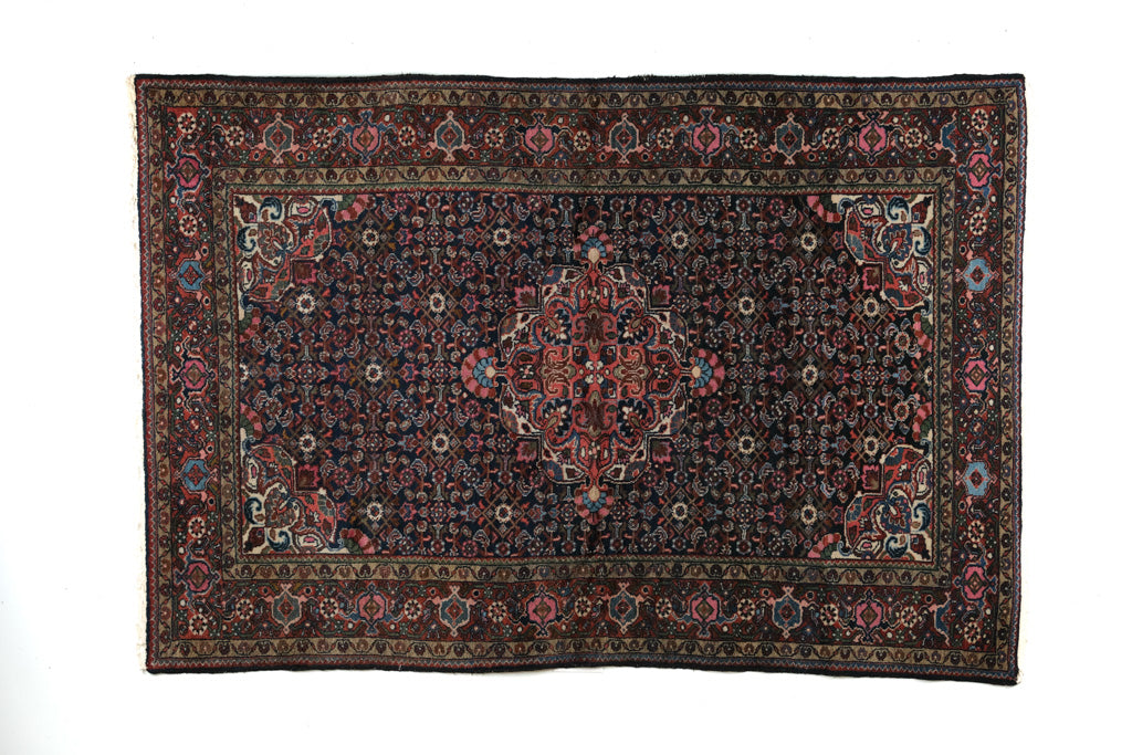 Vintage Hensei Oriental Rug - 4.9 x 7.2