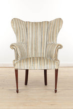 Load image into Gallery viewer, Vintage Striped Wingback Chair
