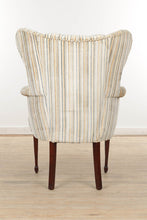 Load image into Gallery viewer, Vintage Striped Wingback Chair
