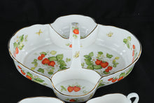 Load image into Gallery viewer, Queens Virginia Strawberry Fine Bone China Tidbit Serving Set England
