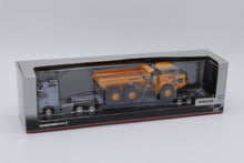 Load image into Gallery viewer, Motorart Volvo A40D Articulated Dump Truck with Semi Lowboy Trailer (1:87 HO Scale, Diecast Model, #13147)
