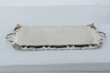 Load image into Gallery viewer, WA Made in England Silverplate Serving Tray 25 Inch Ornate Footed Butler Tray
