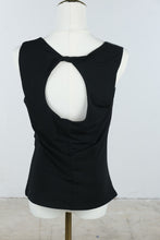 Load image into Gallery viewer, White House Black Market Black Cowl Neck Keyhole Top Medium
