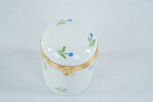 Load image into Gallery viewer, Chamart Limoges France Hand Painted Porcelain Floral Trinket Box Blue Flowers

