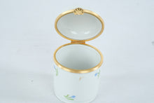Load image into Gallery viewer, Chamart Limoges France Hand Painted Porcelain Floral Trinket Box Blue Flowers
