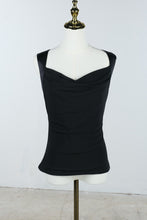 Load image into Gallery viewer, White House Black Market Black Cowl Neck Keyhole Top Medium
