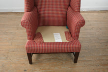 Load image into Gallery viewer, Pearson Wingback Chair and Ottoman, Plaid Upholstery
