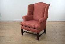 Load image into Gallery viewer, Pearson Wingback Chair and Ottoman, Plaid Upholstery
