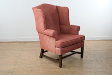 Load image into Gallery viewer, Pearson Wingback Chair and Ottoman, Plaid Upholstery
