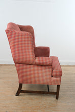 Load image into Gallery viewer, Pearson Wingback Chair and Ottoman, Plaid Upholstery

