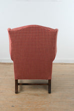 Load image into Gallery viewer, Pearson Wingback Chair and Ottoman, Plaid Upholstery

