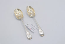 Load image into Gallery viewer, Antique Walker and Hall Sheffield Silver Plate Berry Serving Spoons Pair
