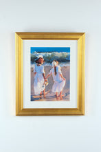 Load image into Gallery viewer, Nancy Seamons Crookston True Friends Beach Girls Framed Art Print 19 x 23
