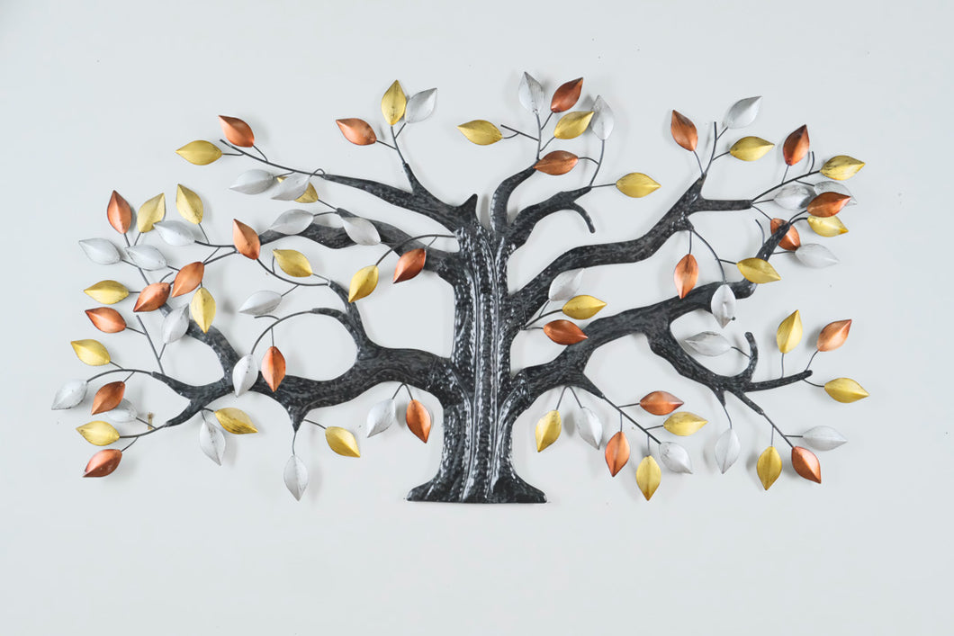 Metal Autumn Wall Hanging Tree