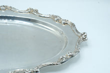 Load image into Gallery viewer, Wallace 1102 Silverplate Oval Serving Tray Ornate Scroll Border Vintage
