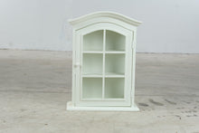Load image into Gallery viewer, White Wood Curio Display Cabinet Glass Door 3 Shelf 20 Inch
