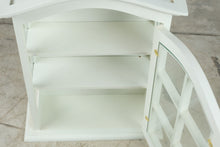 Load image into Gallery viewer, White Wood Curio Display Cabinet Glass Door 3 Shelf 20 Inch
