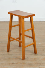 Load image into Gallery viewer, Mainstays Walnut Wooden Barstool – Counter Height
