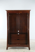 Load image into Gallery viewer, Mahogany Armoire Wardrobe Cabinet with Cane Panel Doors and Drawers
