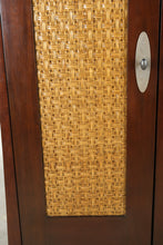 Load image into Gallery viewer, Mahogany Armoire Wardrobe Cabinet with Cane Panel Doors and Drawers
