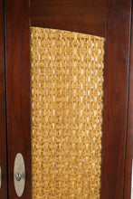 Load image into Gallery viewer, Mahogany Armoire Wardrobe Cabinet with Cane Panel Doors and Drawers
