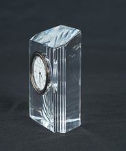 Load image into Gallery viewer, Waterford Crystal Desk Clock Mantel Clock Roman Numerals Cut Crystal Quartz
