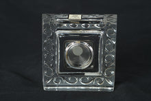 Load image into Gallery viewer, Waterford Marquis Crystal Desk Clock Quartz Square Scroll Pattern
