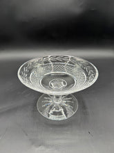 Load image into Gallery viewer, Waterford Crystal Glandore Cut Glass Footed Compote Bowl Laurel Leaf 6 Inch
