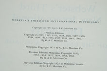 Load image into Gallery viewer, Websters Third New International Dictionary 1971 Vintage 3 Volume Unabridged Set
