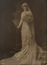Load image into Gallery viewer, &quot;Wedding Day in a Marvelous Frame&quot; – Antique Sepia Bridal Portrait in Ornate Gilt Frame
