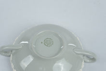 Load image into Gallery viewer, Wedgwood Queensware Celadon Green Cream Soup Bowls Saucers Set of 8 Vintage
