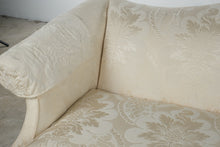 Load image into Gallery viewer, Wesley Hall Cream Damask Upholstered Sofa
