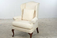 Load image into Gallery viewer, Wesley Hall Traditional Wingback Chair in Cream Upholstery
