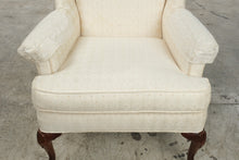 Load image into Gallery viewer, Wesley Hall Traditional Wingback Chair in Cream Upholstery
