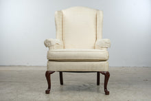 Load image into Gallery viewer, Wesley Hall Traditional Wingback Chair in Cream Upholstery
