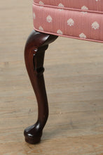 Load image into Gallery viewer, Wesley Hall Mahogany Arm Chair – Pink Jacquard Upholstery
