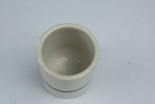 Load image into Gallery viewer, Wesson Oil Advertising Stoneware Crock Blue White Vintage Kitchen Utensil Holder
